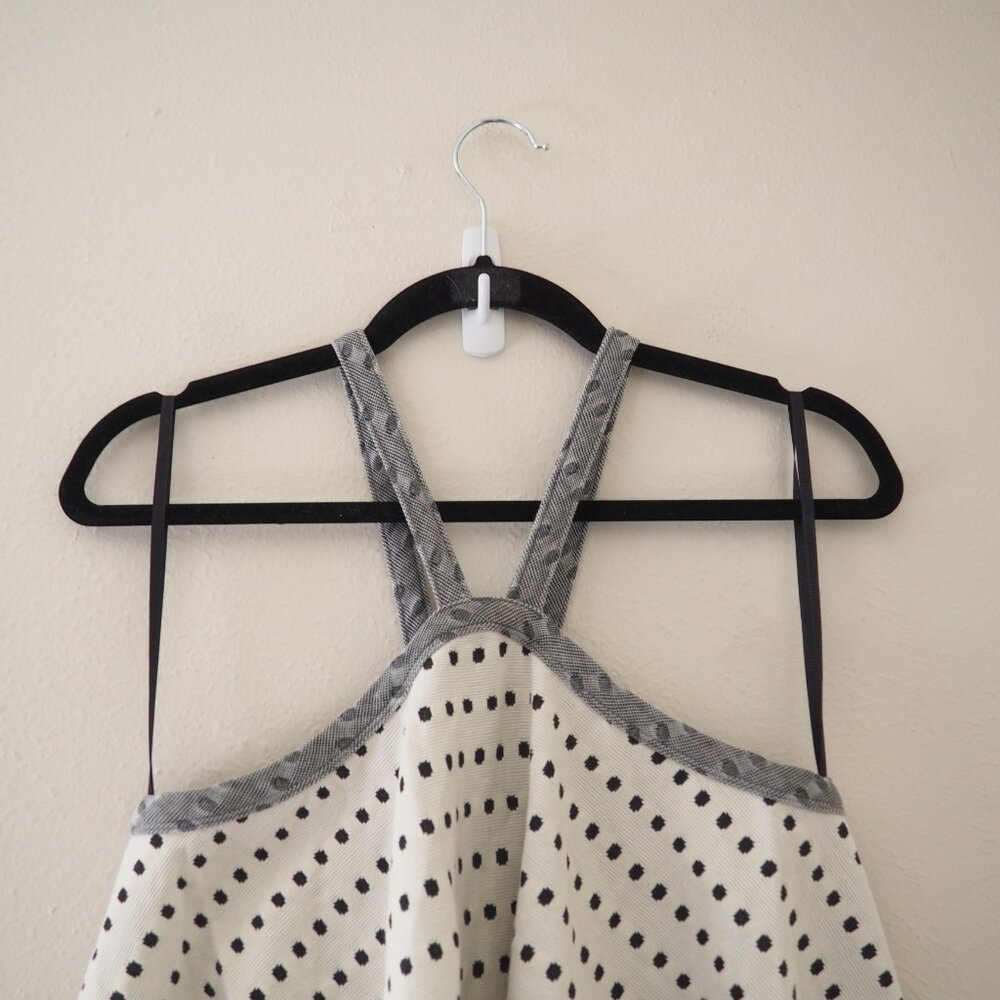 !! Anthropologie Postmark Stamp Dotted Jacquard Halter Sleeveless Tank Top - Picture 5 of 9
